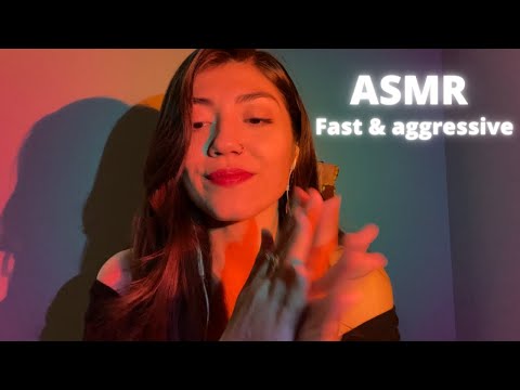 Fast & aggressive asmr trigger assortment ~ lots of unpredictable *tingly* triggers 💥