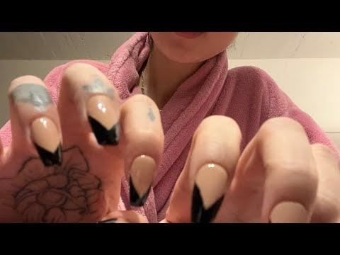 FAST and somewhat aggressive tapping towards you ASMR (no whispers)