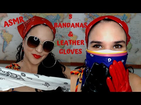 ASMR 5 Scarf/Bandanas for Muffled Whispering + 2 Leather Gloves