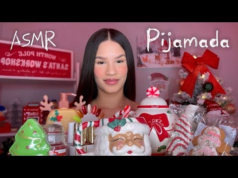 ASMR skincare, te peino, manicura 🎄 Pijamada navideña, atencion personal