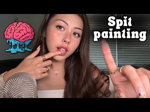 ASMR spit painting to melt your brain 🧠🫠