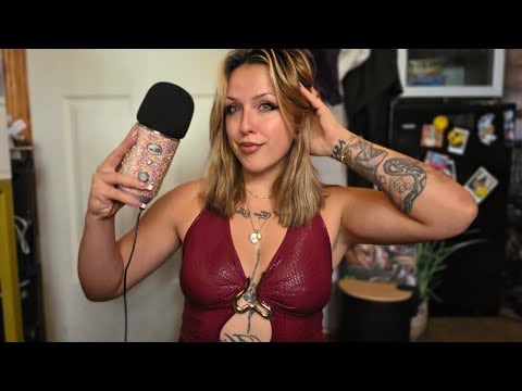 🩷 asmr- textured mic scratching & other sounds // rambling 🩷 