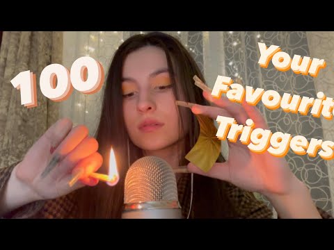 Asmr 100 your favourite triggers  in 1 minute 💗