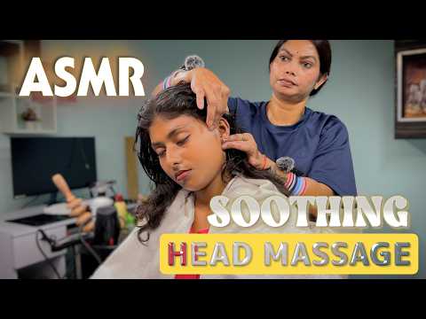 ASMR Head Massage || Reduce Anxiety With Soothing ASMR Head Neck Back Massage By Masseuse Sangeeta