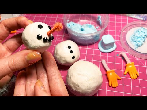 ASMR Making a Clay Snowman (Whispered Livestream)