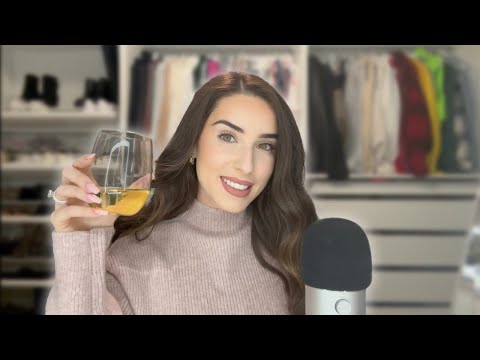 ASMR Rambling, Doing My Makeup & Drinking Wine