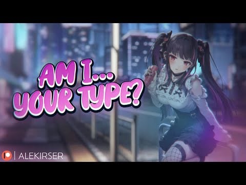 ASMR || "You're So Shy..." The Goth Girl Makes The First Move [F4M] [Flirty] [Confession] [Kiss]