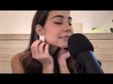 Asmr| Earring tapping and gentle mouth whispers ✨