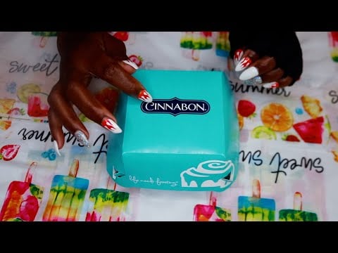 ASMR Sweet Cinnabon Eating Sounds.