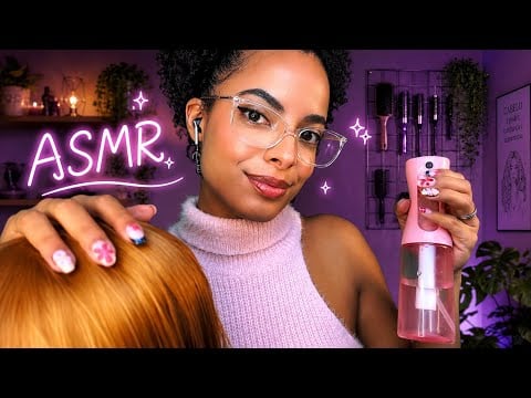 ASMR ROLEPLAY | Curso de Trancista 💜 Módulo 2: Escovas e Técnicas