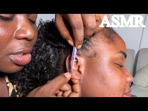 ASMR✨Ear Nitpicking, Scratching, Washing Plus Whispers and soft gum