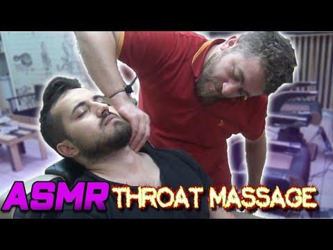 ASMR TURKISH BARBER THROAT MASSAGE=NO TALKING=( back,arm,neck,face,ear,sleep massage = uyku masajı