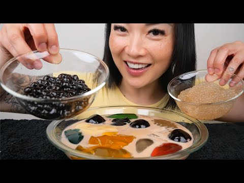 FULLY LOADED BUBBLE TEA (ASMR EATING SOUNDS) LIGHT WHISPERS | SAS-ASMR