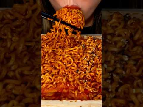 Extremely Spicy Fire Noodles 🥵#shorts #asmr #food #spicynoodles