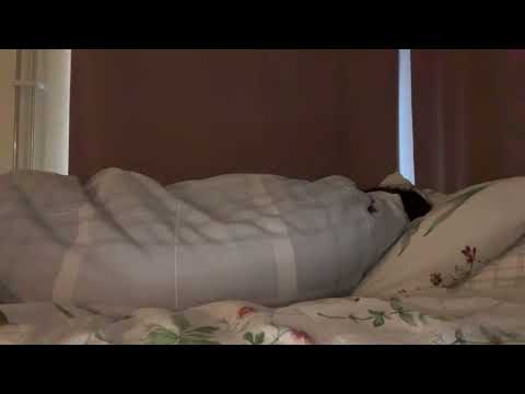 sleeping snoring girl in bed