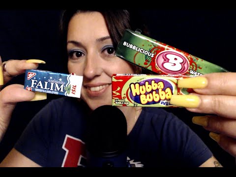 ASMR TÜRKÇE/*YOĞUN SAKIZ Çiğneme Sesleri/Yüz Fırçalama/ASMR SAKIZ/*INTENSE GUM CHEWING/Face Brushing