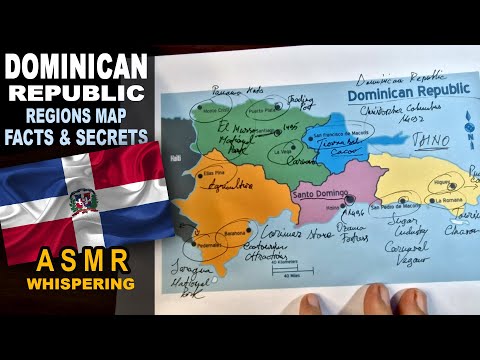 ASMR: DOMINICAN Republic Map Outline | Key Facts and Highlights | ASMR maps and facts