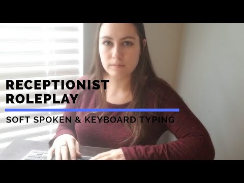 ⌨ ASMR - Soft Spoken Receptionist for a Skin Care Medical Spa Roleplay - Typing on a Keyboard ⌨