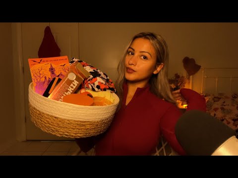 ASMR making YOU a boo basket 👻🎃🧡