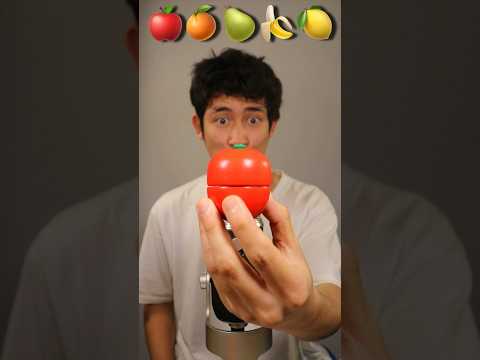 Emoji EATING Challenge 🍎🍊🍐🍌🍋 #asmr #asmreating