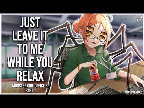 3DIO ASMR | Spider Coworker Calms you Down🕷️| Office Lady October | Head Scratches & Keyboard Typing