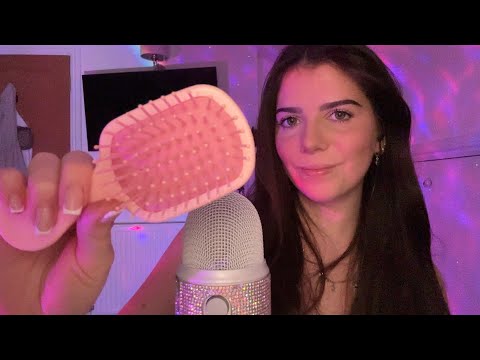 ASMR | Hair Play 💆‍♀️ Hair brushing, hair clipping, fixing your parting and hair braiding