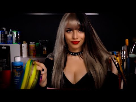 The Flirty Goth Girl At The Back Of The Class Is Obsessed With YOU - Playing With Your Hair | ASMR