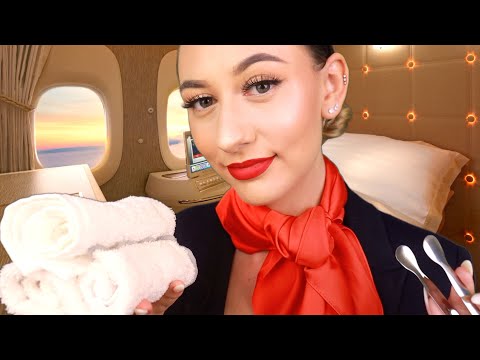 ASMR Luxury Flight Attendant Roleplay ✈️ (Soft Spoken Pampering & Personal Attention)