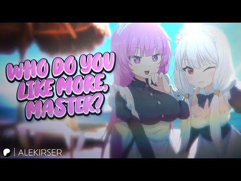 ASMR || "How Can We Serve You, Master?" Two Maids Compete For Your Heart! [Tsundere] [Kuudere]