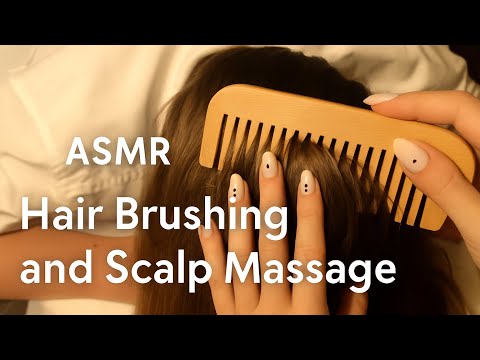 ASMR Hair Brushing & Scalp Massage for Sleep | No Talking, Wooden & Jade Comb