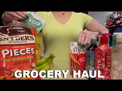 ASMR Gum Chewing Grocery Haul