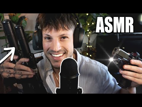 ASMR | GUN SOUNDS Binaural Whisper Tapping and Clicking Triggers for Sleep Oddly Satisfying