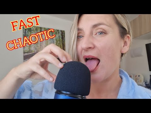 ASMR FAST AGGRESIVE Mouth Sounds ⚡ Scratching, Tongue Fluttering #asmr #relax