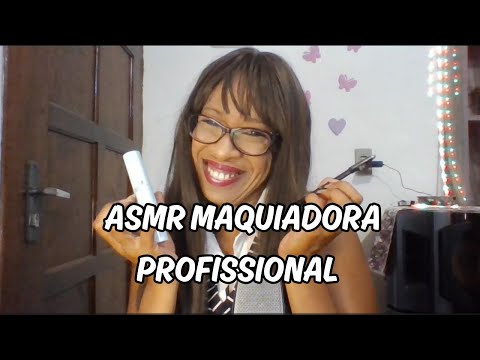 MAQUIADORA PROFISSIONAL fazendo sua maquiagem  #asmrroleplay #asmrmakeup