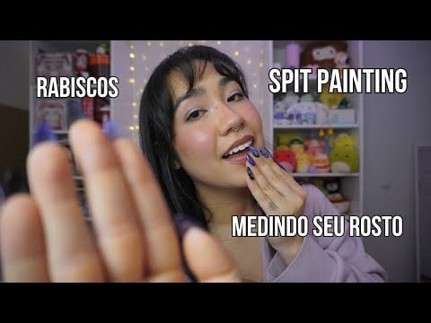 ASMR | Spit Painting e Desenhando no Seu Rosto