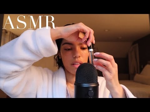 ASMR ~ skin care at night (actual sounds of the products being used)