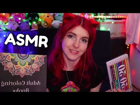 Coloring & relaxing with a friend 🎧 Soft Talking ASMR