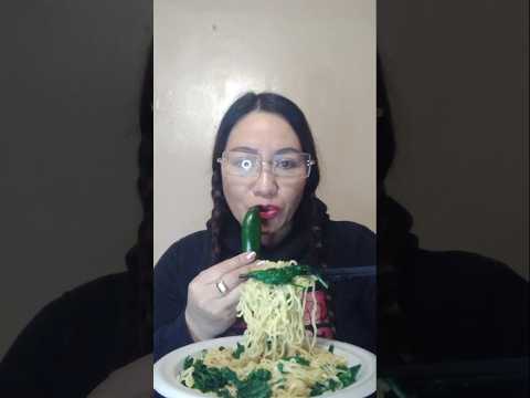 RAMEN NOODLES WITH HOT JALOPENO #mukbang #viral #shortsfeed #food #eatingshow #everyone #eating