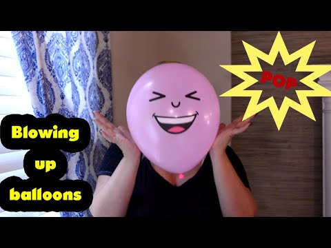 Blowing up balloons - Pop at the end!!!! (requested)