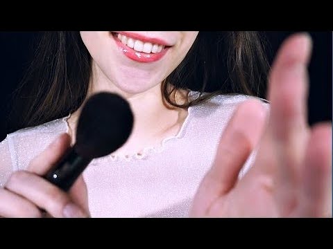 ASMR Ear Brushing, Face Brushing💕 (Mic brushing, lens brushing) 3DIO BINAURAL ♥ [RECOVERED VIDEO]