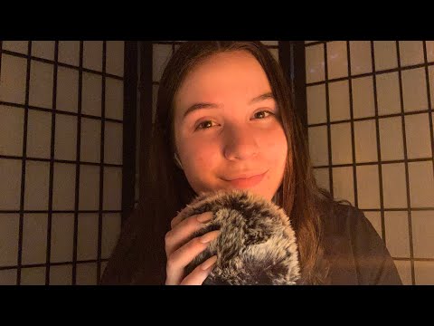 ASMR Whisper Ramble (Fluffy Mic Brushing)