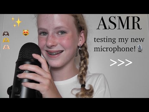 (ASMR) testing my new microphone! blue yeti ~