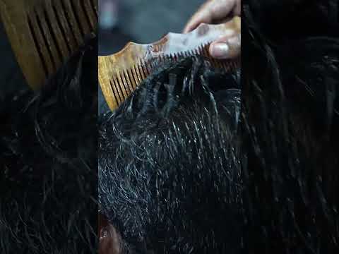 ASMR Closeup Heavy Oil Comb Scratching Massage #shorts