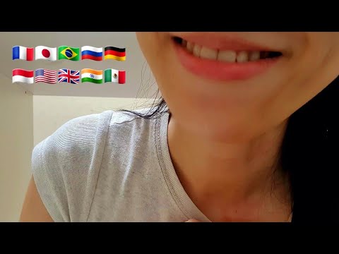 ASMR My First 10 Foreign Languages ❤️  french,japanese,deutsch,indonesian,russian,spanish,portuguese