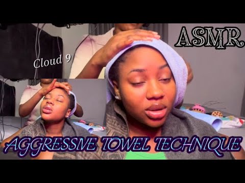 ASMR💫AGGRESSIVE HEAD SCRATCH USING A TOWEL
