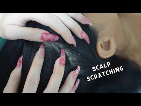 ASMR Real Person Scalp Scratching, Head Scratching Tingles, Head Massage For Headache Relief