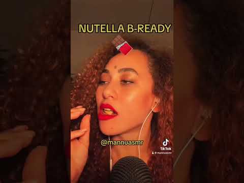 ASMR COMENDO NUTELLA B-READY #asmrtapping #nutellabready #asmr