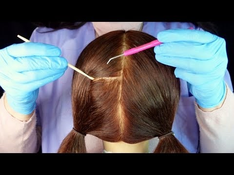 Scalp Check on Parted Hair — Gentle pH Rebalancing (Whispered)