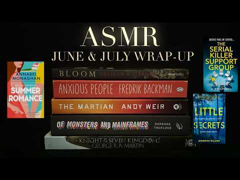 ASMR Whispered June & July Reading Wrap-Up 📚 Relaxing Book Sounds, Tapping, Scratching