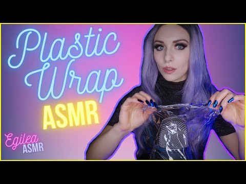 ASMR Plastic Wrap on Blue Yeti. Brushing and touching. Intense Crinkles to relax. (No Talking)